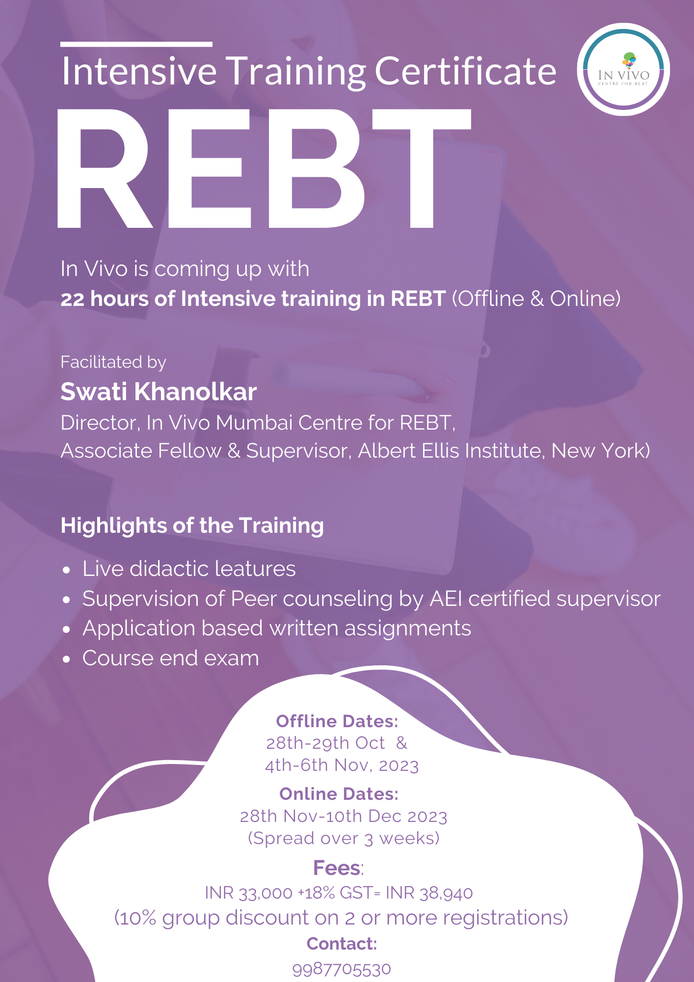 rebt course online and offline