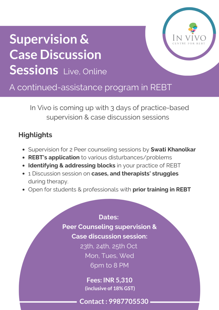 Supervision and Case Discussion sessions Online